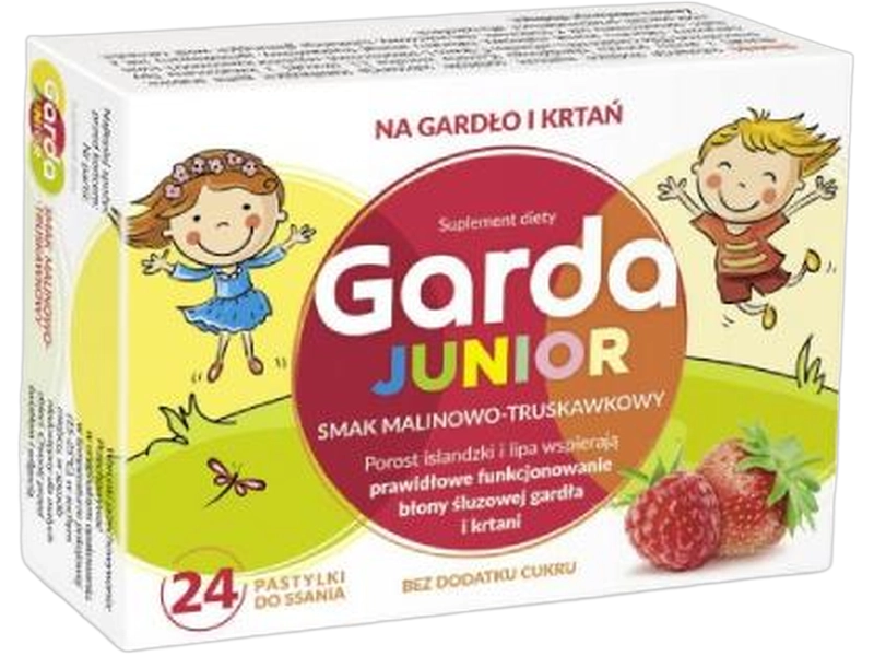 Garda Junior, smak malinowo-truskawkowy, pastylki do ssania