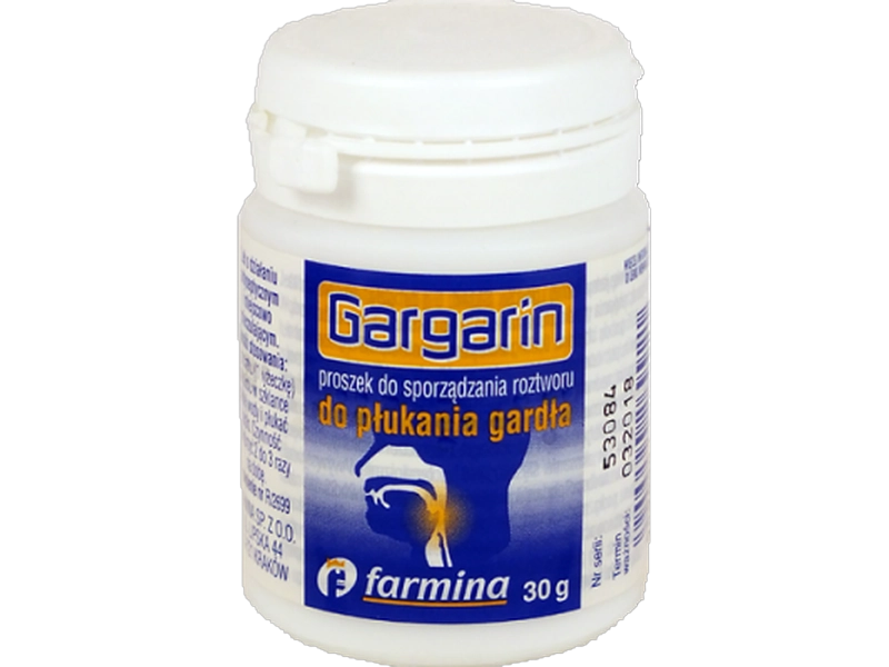 Gargarin, proszek do sporządzania płynu
