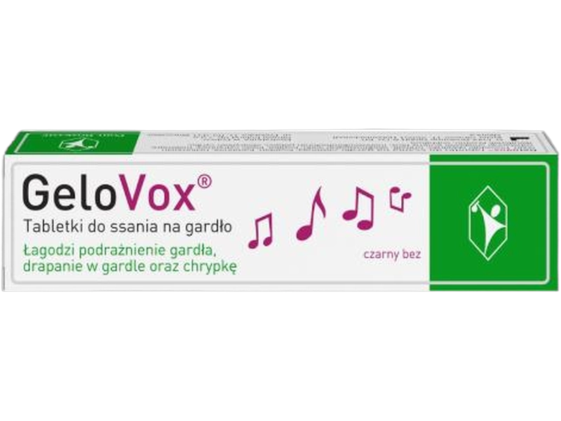 GeloVox, tabletki do ssania, smak czarny bez