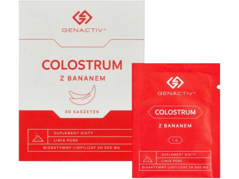 Genactiv Colostrum z bananem (Colostrigen), proszek, 1500 mg