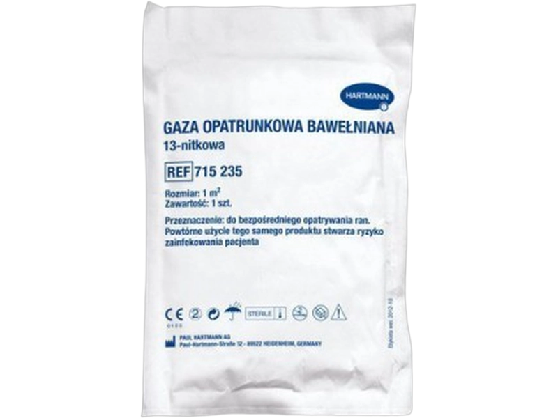 Hartmann Gaza opatrunkowa bawełniana jałowa 13-nitk., opatrunek