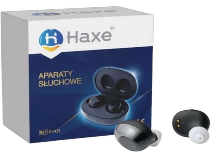 Haxe JH A39 aparat słuchowy 2x słuchawki + ładowarka