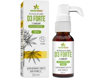 Zdjęcie produktu Hempking naturalna witamina D3 forte, krople, 50 µg