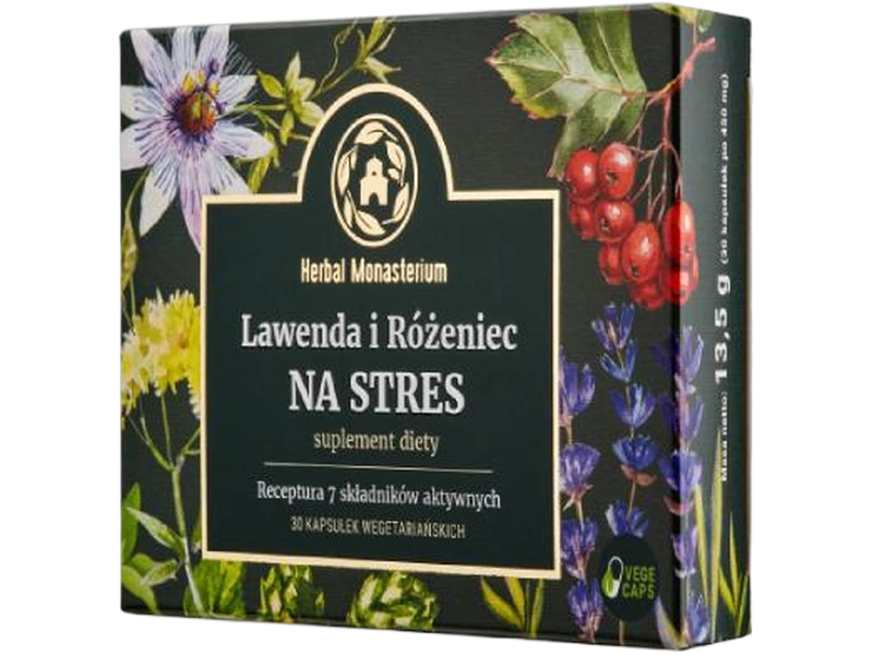 Herbal Monasterium Lawenda i różeniec na stres, kapsułki
