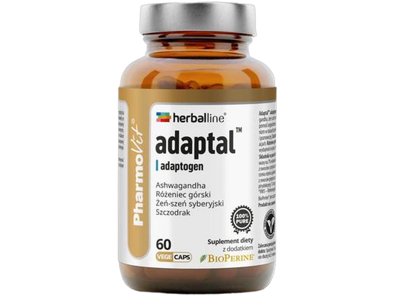 Herbaline Adaptal adaptogen z Bioperine, kapsułki