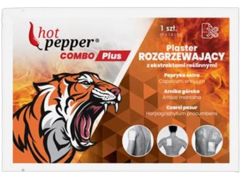 Hot pepper combo plus plaster rozgrzewający 14 cm x 9 cm