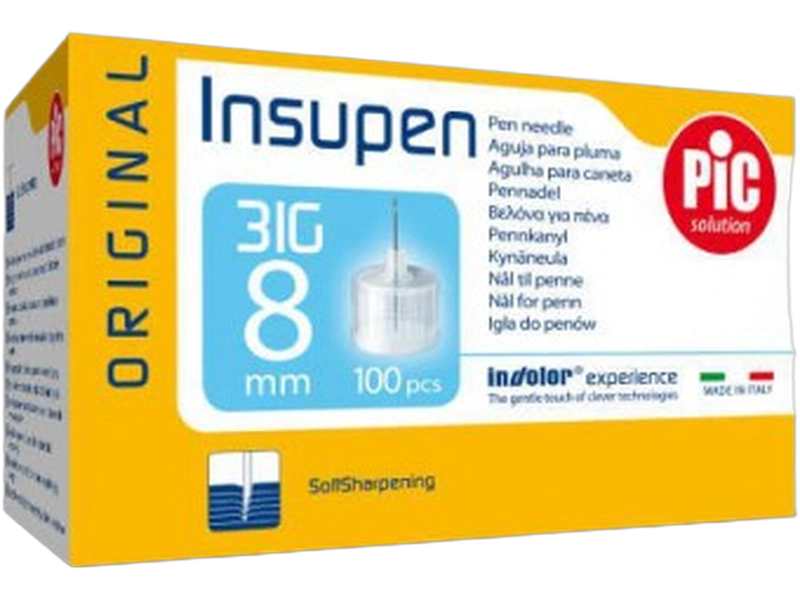 Igły do penów insulinowych Insupen 31G 0,25 mm x 8 mm