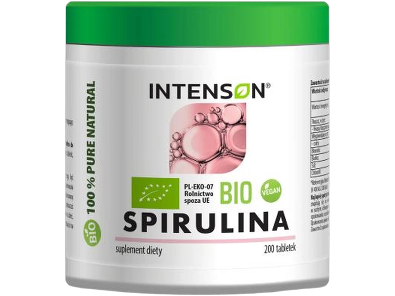 Intenson Bio spirulina, tabletki, 100%