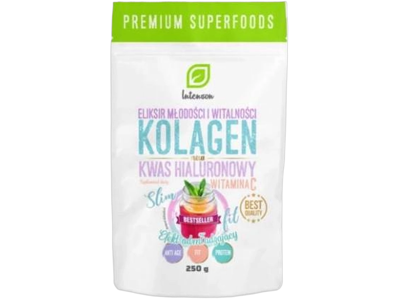 Intenson Kolagen witamina C + kwas hialuronowy, proszek