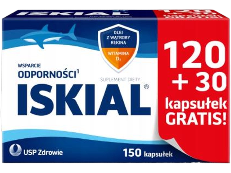 Iskial Olej z wątroby rekina, kapsułki