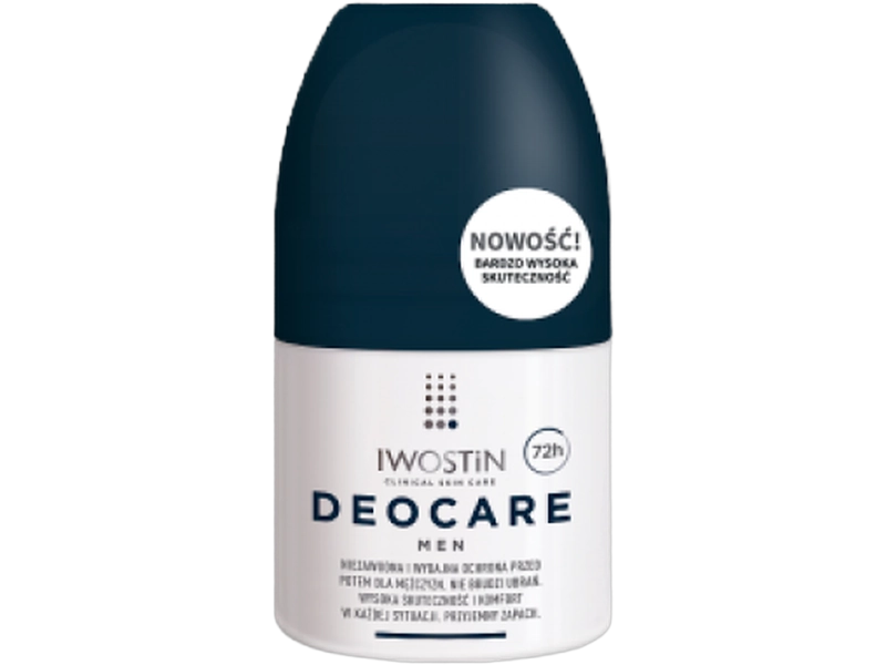 Iwostin Deocare Men Roll on antyperspirant 72h, roll-on