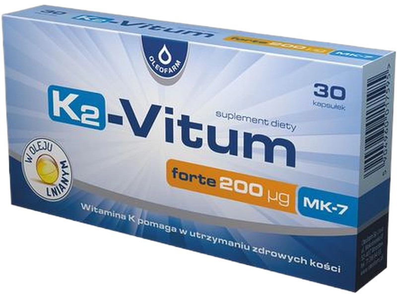 K2-Vitum Forte MK-7, kapsułki, 200 μg