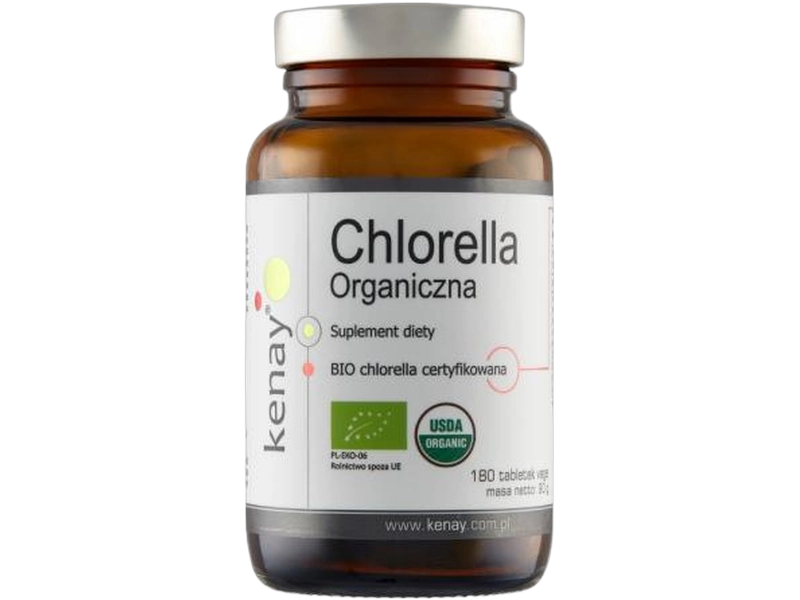 Kenay Chlorella organiczna, tabletki, 500 mg