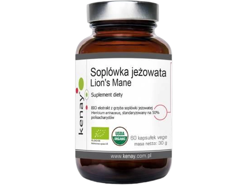 Kenay Soplówka jeżowata – Lion’s Mane, kapsułki, 1000 mg