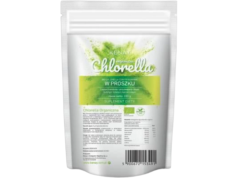 KenayAG Chlorella organiczna w proszku, proszek, 3 g