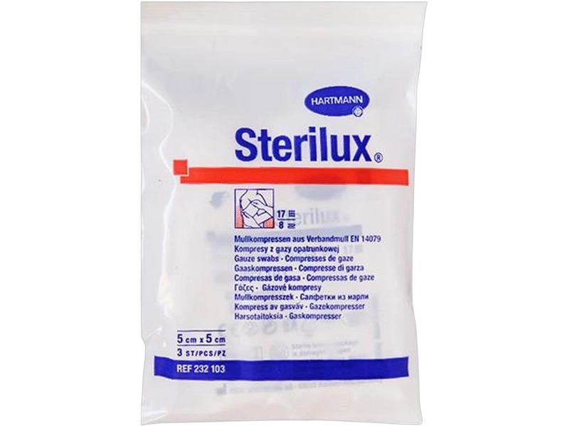 Kompresy jałowe Sterilux 5 cm x5 cm