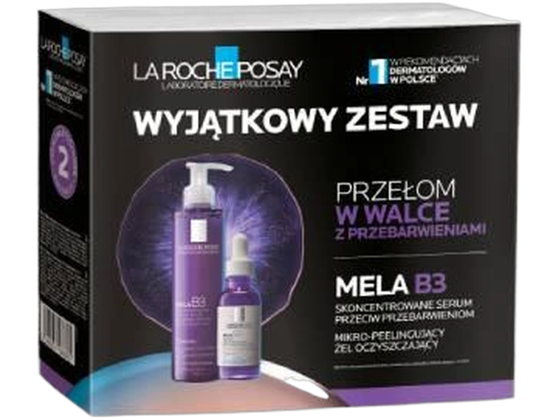 La Roche-Posay Zestaw Mela B3, serum,żel