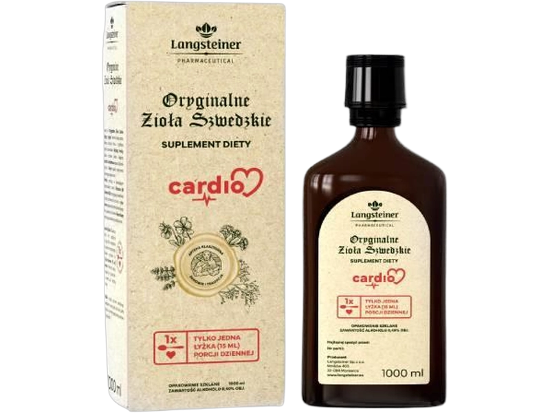Langsteiner Oryginalne zioła szwedzkie Cardio, płyn