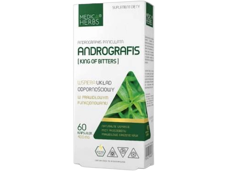 Medica Herbs Andrografis king of bitters, kapsułki, 400 mg