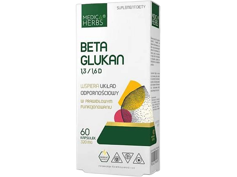 Medica Herbs Beta glukany 1,3/1,6D, kapsułki, 288 mg