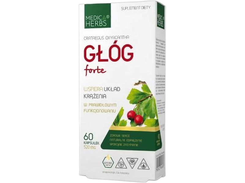 Medica Herbs Głóg Forte, kapsułki, 520 mg