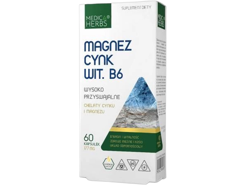 Medica Herbs Magnez cynk wit. B6, kapsułki