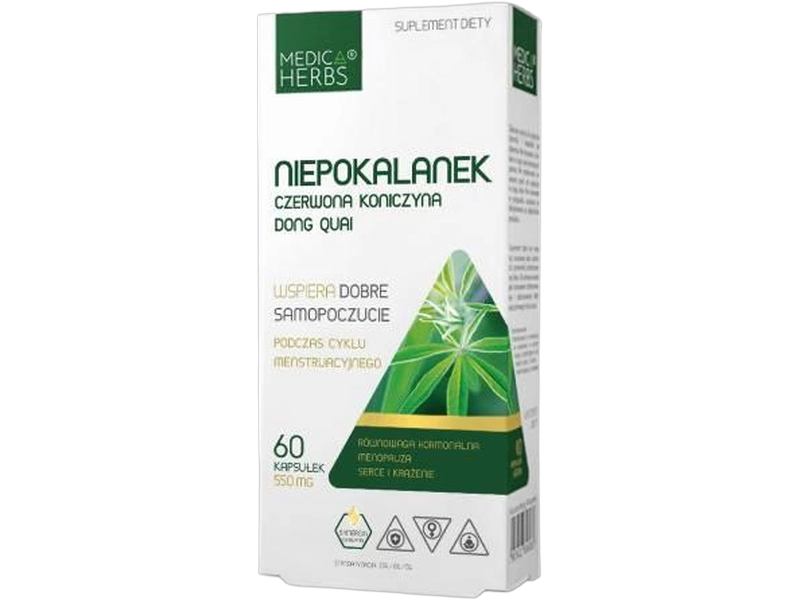 Medica Herbs Niepokalanek czerwona koniczyna dong, kapsułki