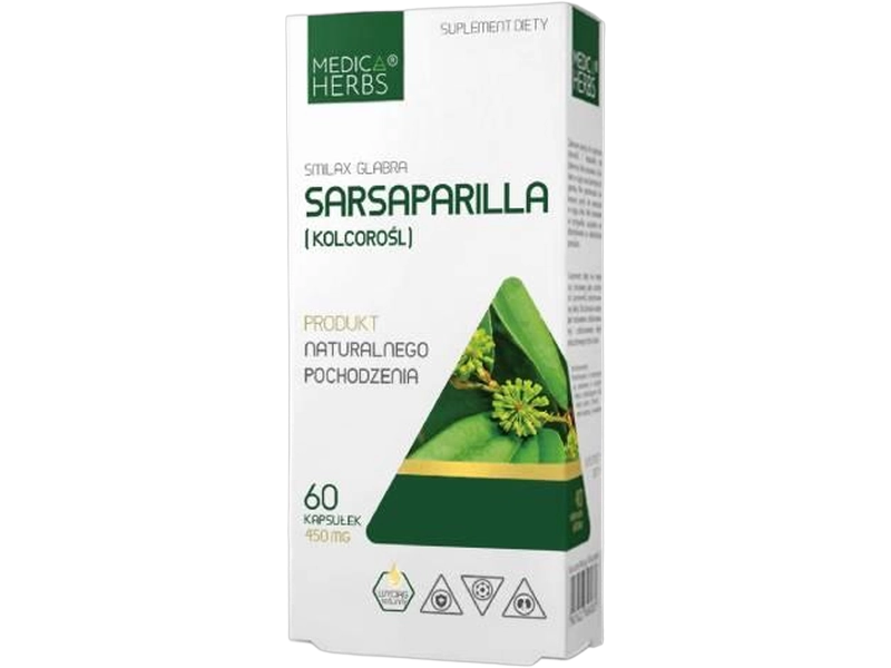 Medica Herbs Sarsaparilla kolcorośl, kapsułki, 450 mg