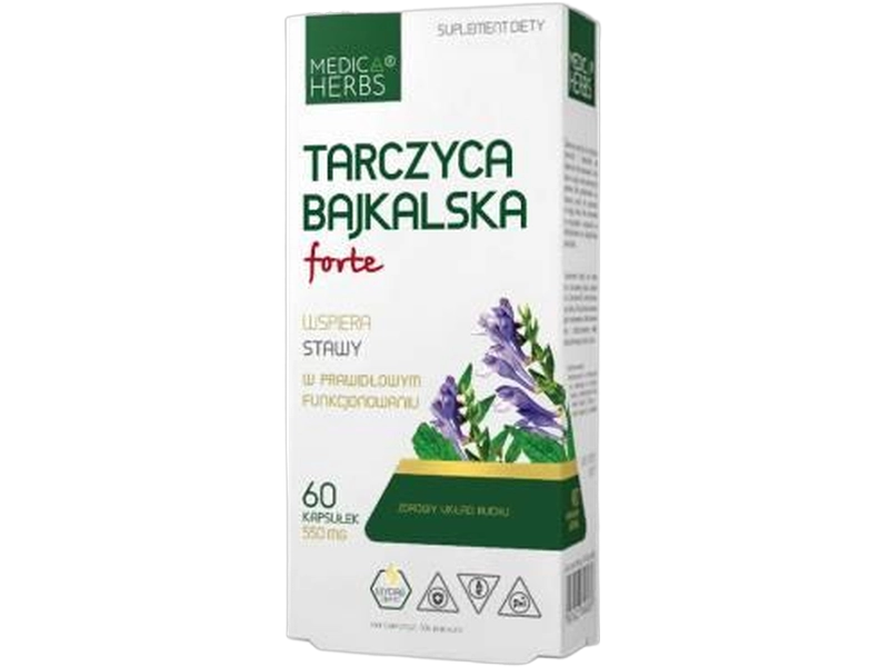 Medica Herbs Tarczyca bajkalska forte, kapsułki, 550 mg