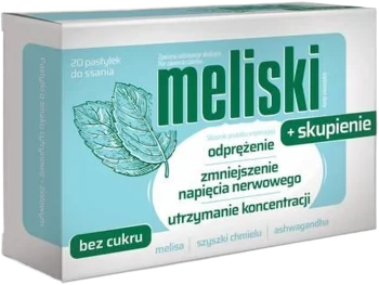 Zdjęcie produktu Meliski +skupienie, pastylki do ssania