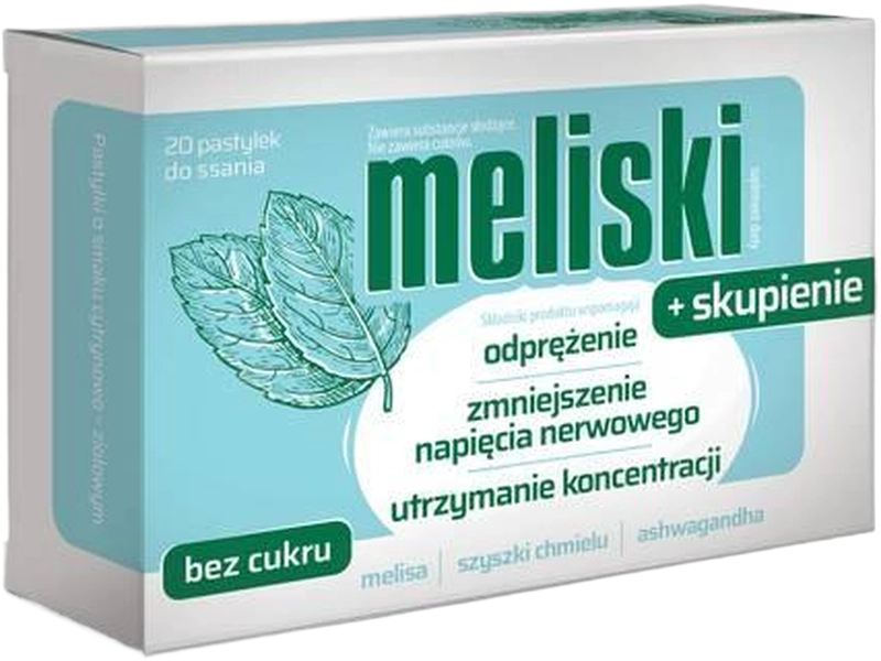 Meliski +skupienie, pastylki do ssania