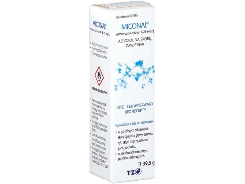 Miconal, aerozol na skórę, 3,29 mg/g