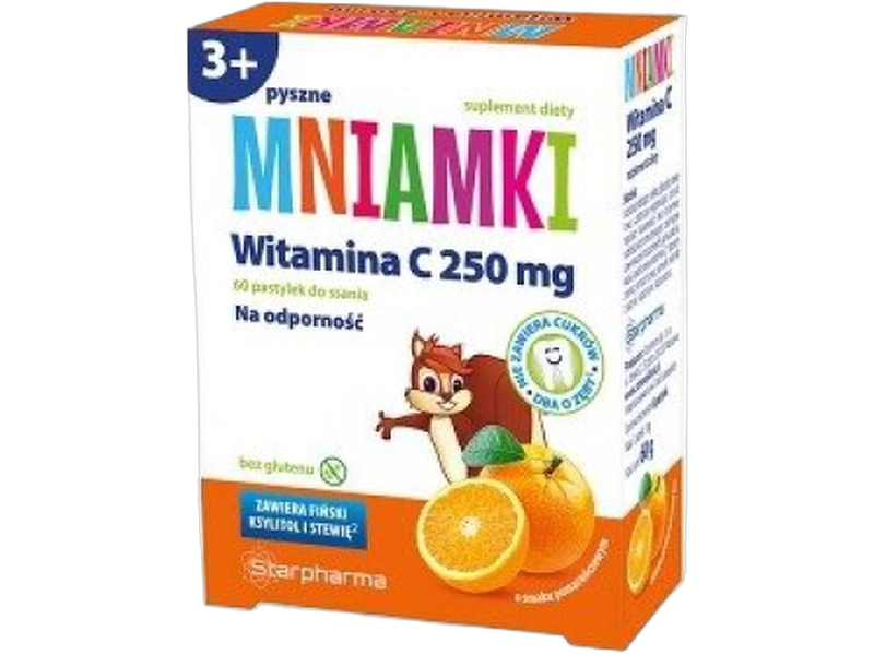 Mniamki Witamina C, pastylki do ssania, 250 mg