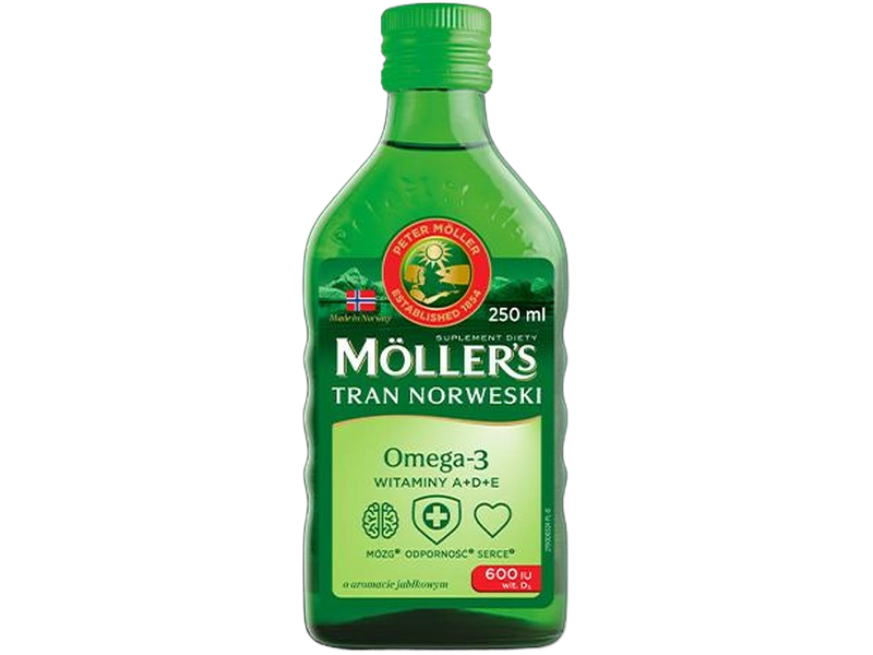 Moller’s Tran norweski, jabłkowy, płyn