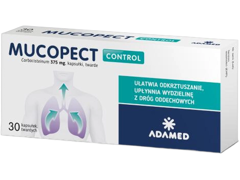 Mucopect Control, kapsułki twarde, 375 mg
