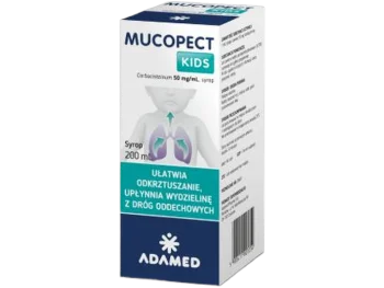 Zdjęcie produktu Mucopect KIDS, smak agrestowy, syrop, 50 mg/ml