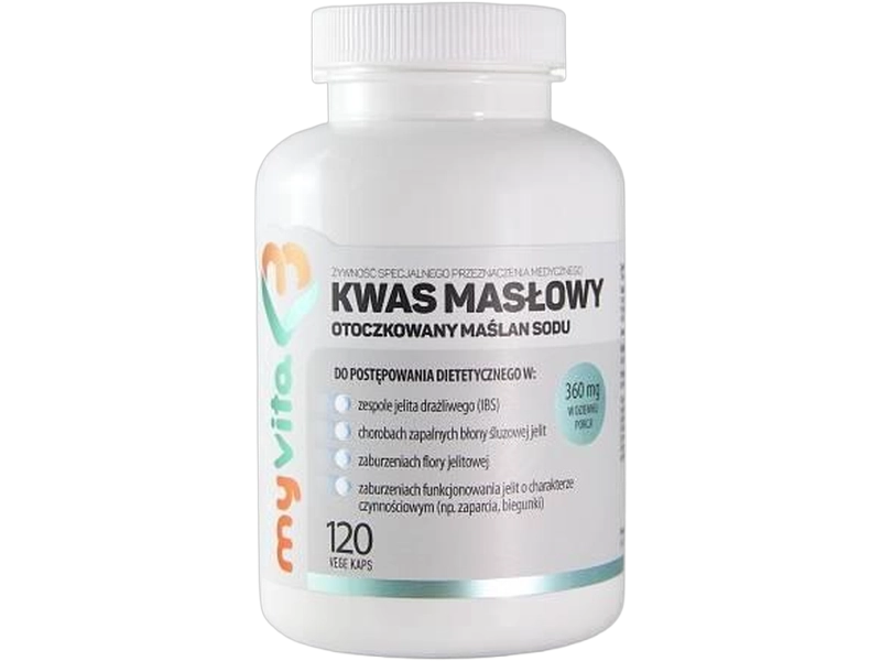 MyVita Kwas masłowy otoczkowany, kapsułki, 360 mg