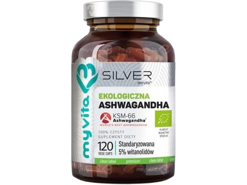 MyVita Silver ashwagandha BIO, kapsułki, 200 mg