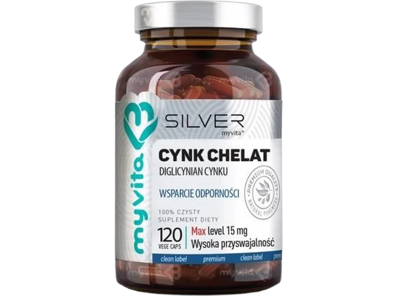 MyVita Silver Cynk chelat, kapsułki, 15 mg
