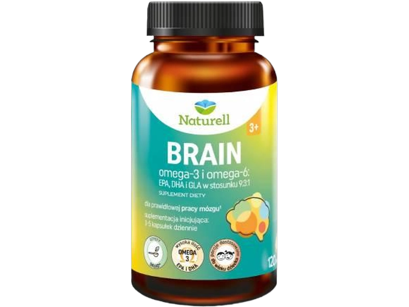 Naturell Brain Omega-3 i Omega-6, kapsułki