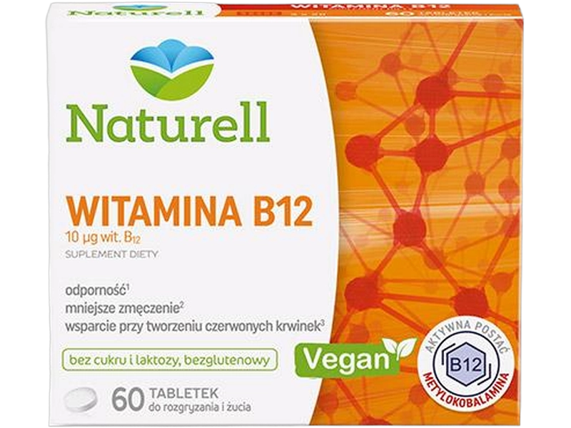 Naturell Witamina B12, tabletki do rozgryzania i żucia