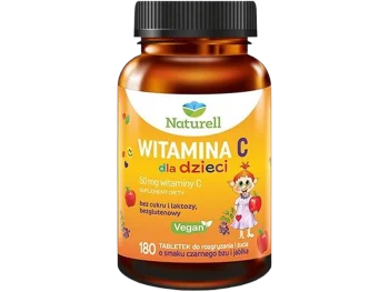 Zdjęcie produktu Naturell Witamina C dla dzieci, pastylki do ssania, 50 mg