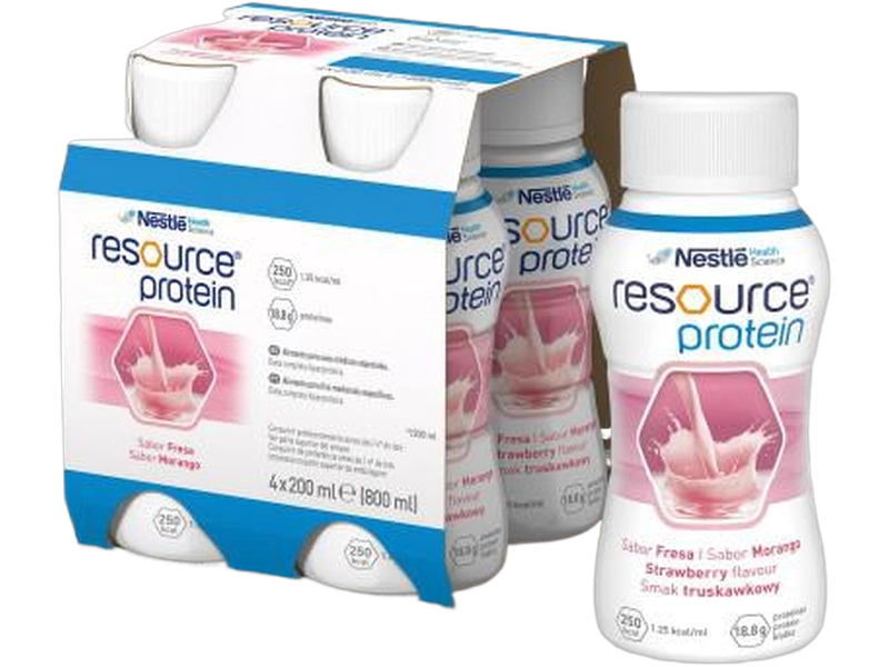 Nestle Resource Protein, truskawkowy, płyn, 9,4 g/100 ml