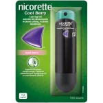 Nicorette Cool Berry Spray, aerozol do stosowania w jamie ustnej, 1 mg/dawka