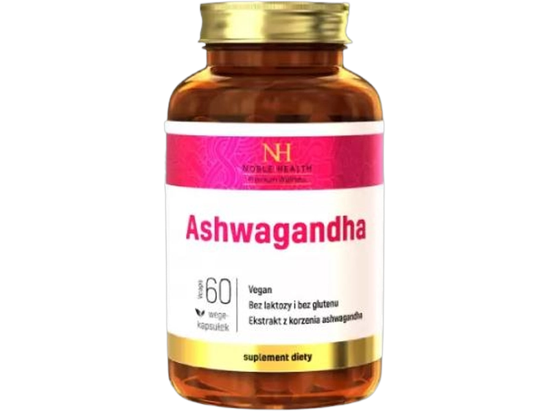 Noble Health Ashwagandha, kapsułki, 500 mg/2 kapsułki