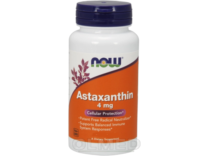 Now Foods Astaxanthin astaksantyna, kapsułki, 4 mg