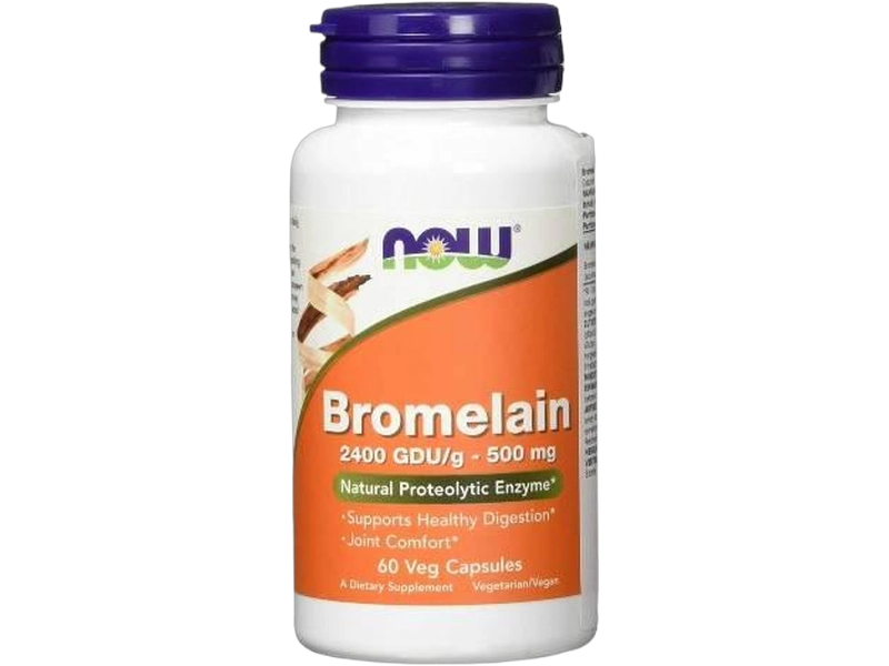Now Foods Bromelaina, kapsułki, 500 mg