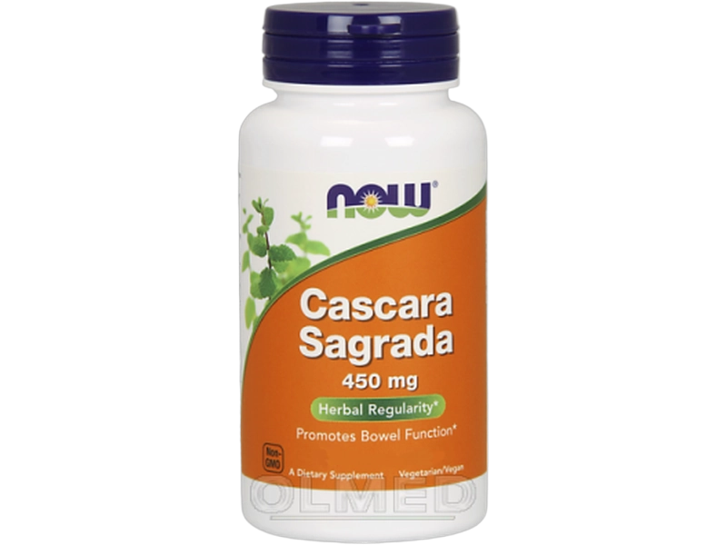 Now Foods Cascara sagrada, kapsułki, 450 mg