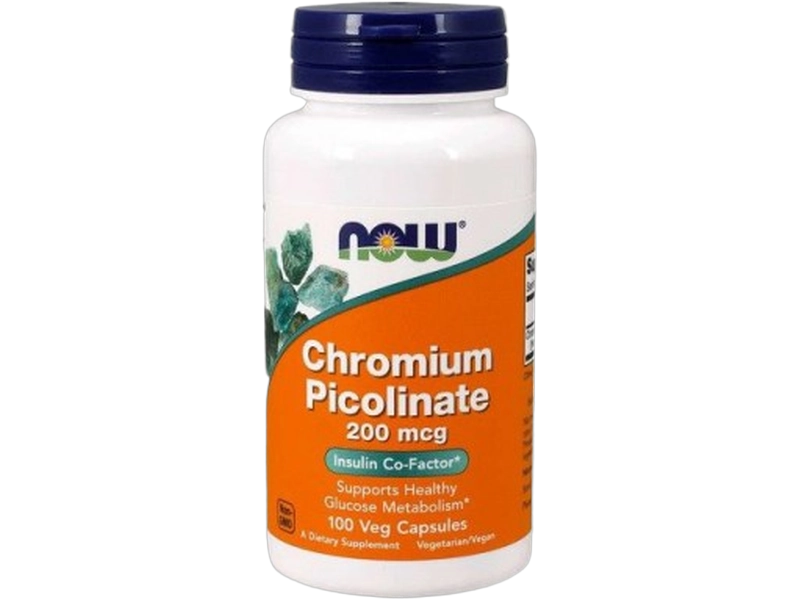 Now Foods Chromium picolinate, kapsułki, 200 mcg
