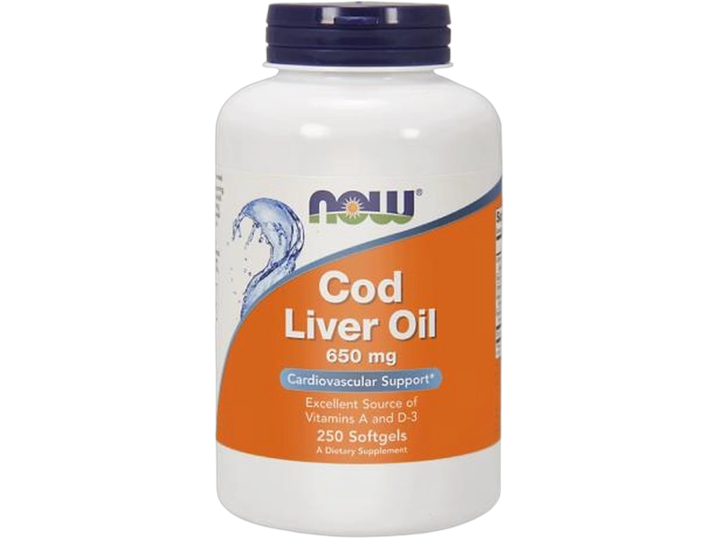 Now Foods Cod liver oil tran, kapsułki